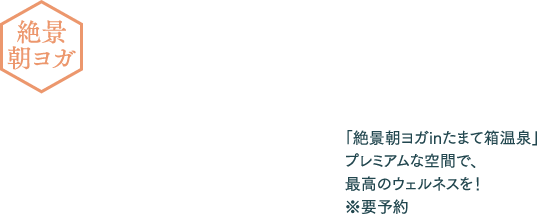 絶景朝ヨガ 「絶景朝ヨガinたまて箱温泉」プレミアムな空間で、最高のウェルネスを！※要予約